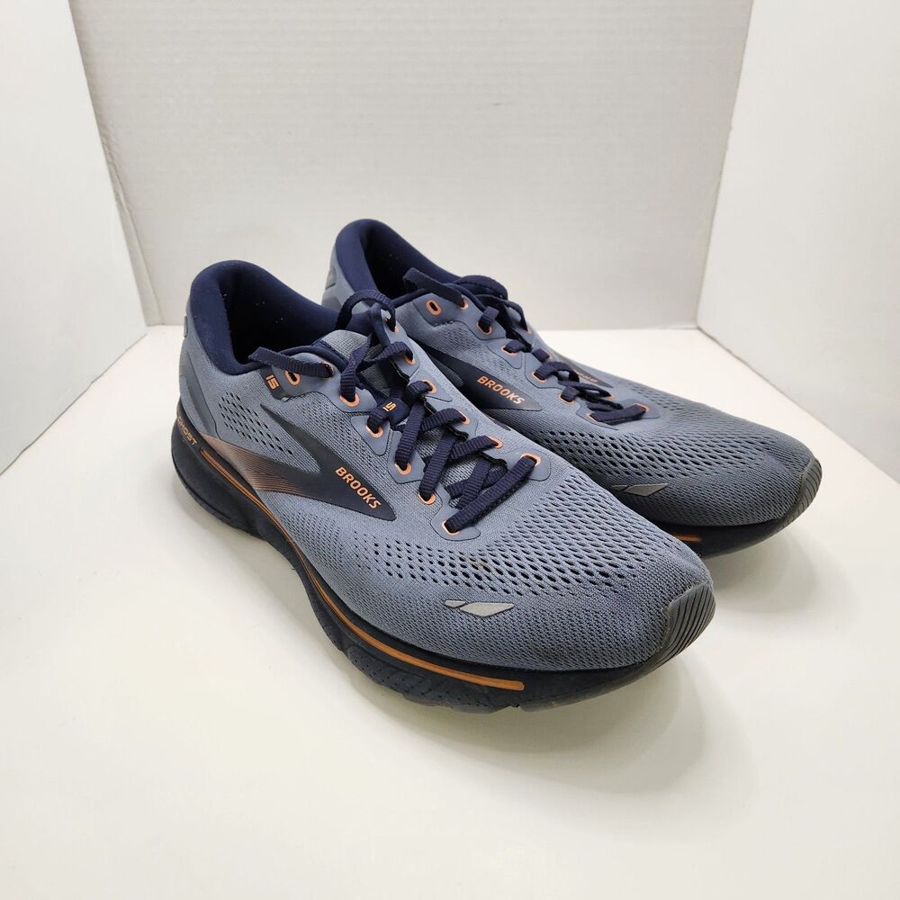 Brooks Ghost 15 Men's Size 12 D Flintstone Peacoat Oak Running Shoes 1103931D025